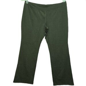 D & Co Active Woman's Dark Green Pull-on Straight Leg Stretch Pants. Size 2X